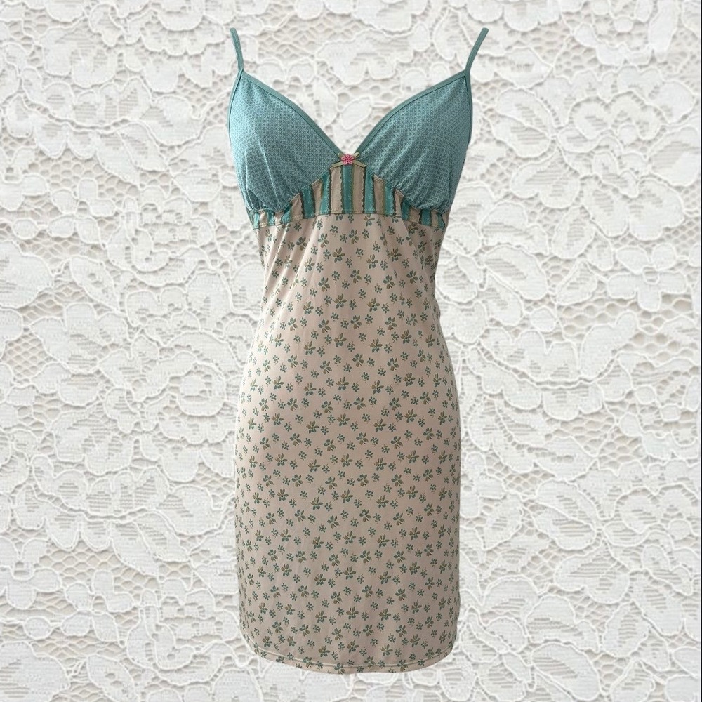 vintage y2k dkny floral slip dress